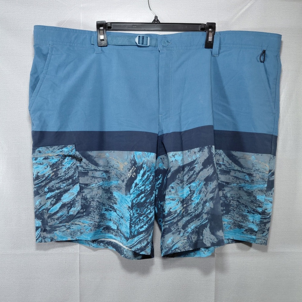 Realtree Fishing Shorts Men's 3XL 48/50 Blue‎ Camo Mirage Hybrid
